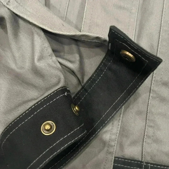 [L] Vtg Dickies Light Canvas Two Tone Workwear Industry Jacket trucker Barn Coat - Picture 9 of 14